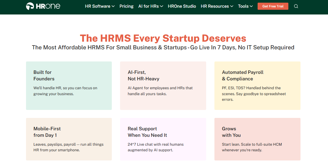 Hrms Software Hrms Hrone Small Business Hrms Page Listing 7-Day Go-Live, Automated Pf, Esi And Tds Compliance, Mobile-First Hr
